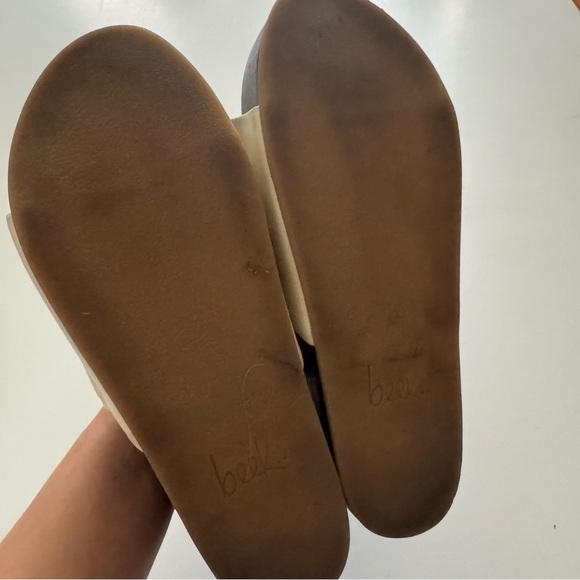 Beek Albatross Cream Platform Leather Sandals size 9 - Picture 9 of 10